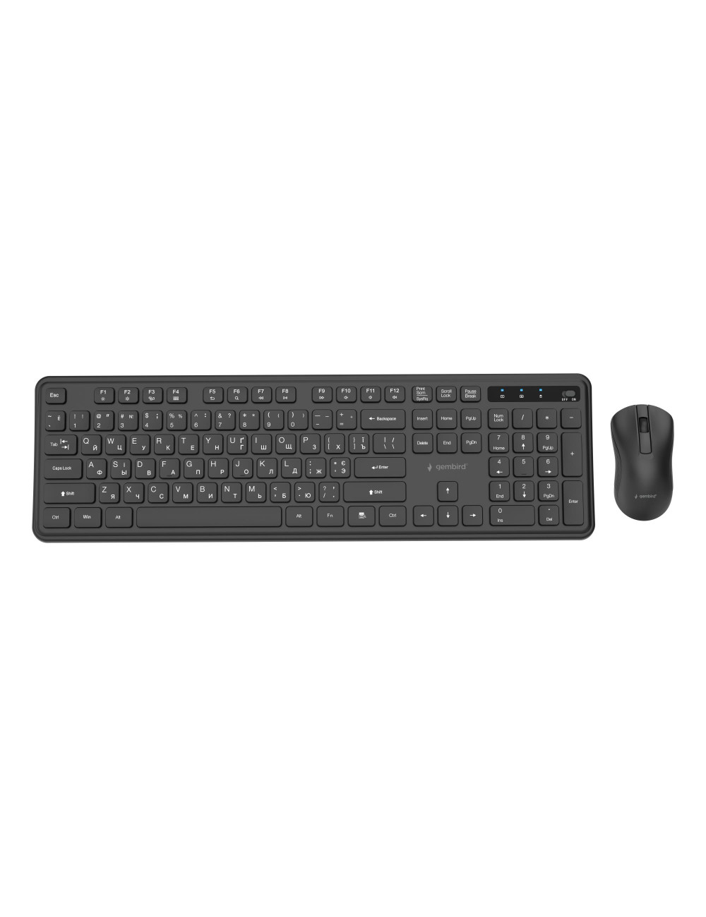 KEYBOARD +MOUSE WRL CYRILLIC/BK KBS-WPS-01-CYRL GEMBIRD