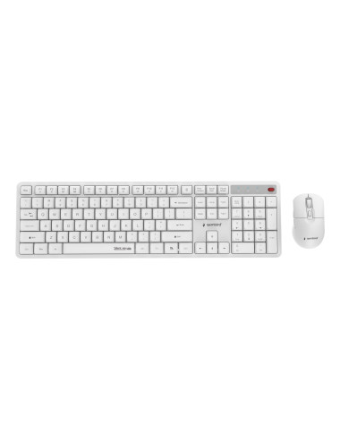 KEYBOARD +MOUSE WRL ENG/WHITE KBS-WMS-01-W GEMBIRD