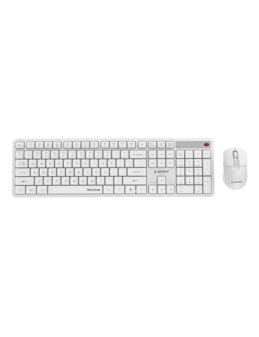 KEYBOARD +MOUSE WRL ENG/WHITE KBS-WMS-01-W GEMBIRD