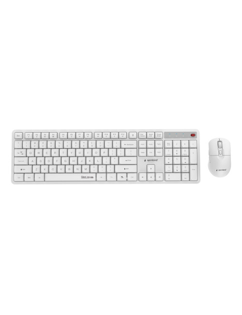 KEYBOARD +MOUSE WRL ENG/WHITE KBS-WMS-01-W GEMBIRD