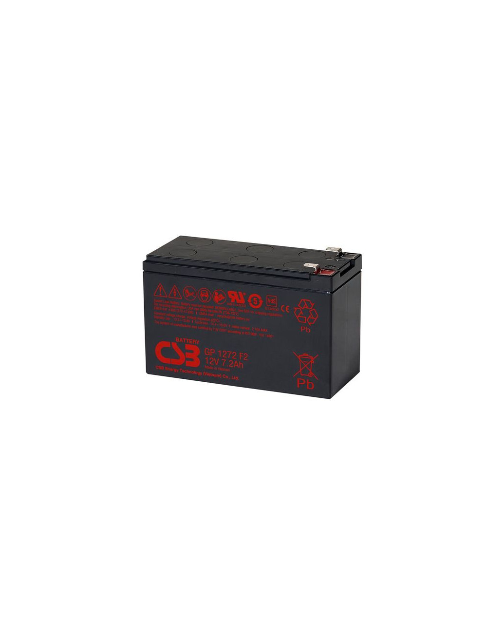 PCM | Battery 12V 7.2Ah F2 Pb CSB | CSB-GP1272