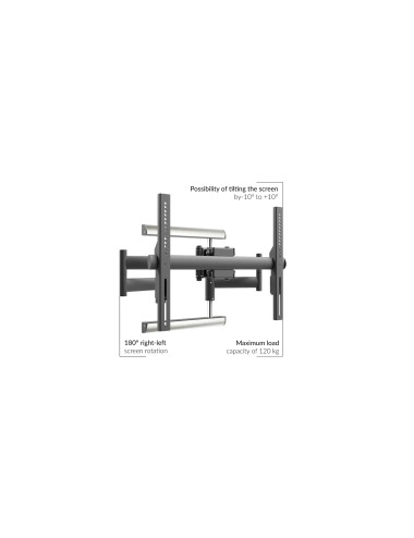 EDBAK Wall mount | Heavy Duty Swing Arm | Tilt | 42-98 " | Maximum weight (capacity) 120 kg | Black