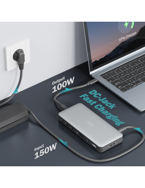 Digitus USB-C Docking Station, 11-port | DA-70917 | HDMI ports quantity 2 | Ethernet LAN