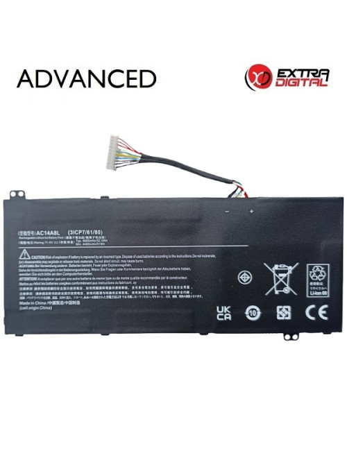 Nešiojamo kompiuterio baterija ACER AC14A8L, 4605mAh, Extra Digital Advanced
