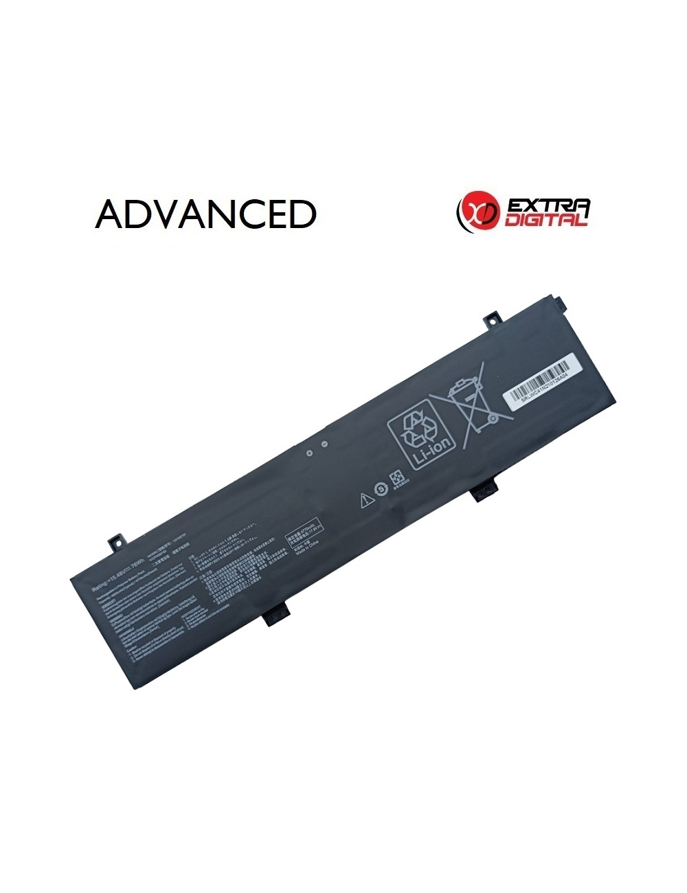 Nešiojamo kompiuterio baterija ASUS C41N2101, 4770mAh, 76Wh, Extra Digital Advanced