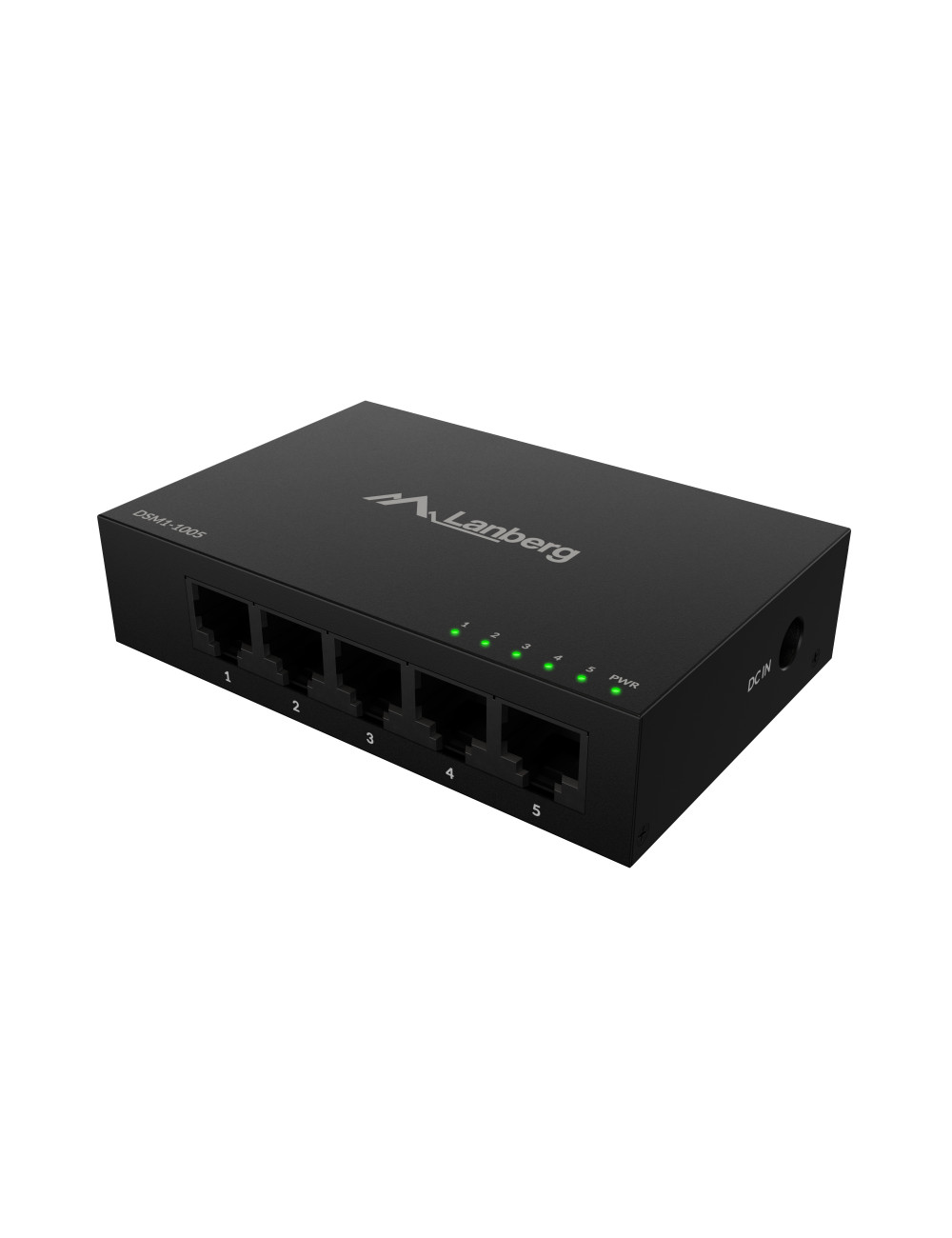 Lanberg Switch 5x1GB/s Unmanagment Gigabit Ethernet Desktop 12V metal case | DSM1-1005 | Unmanaged | Desktop