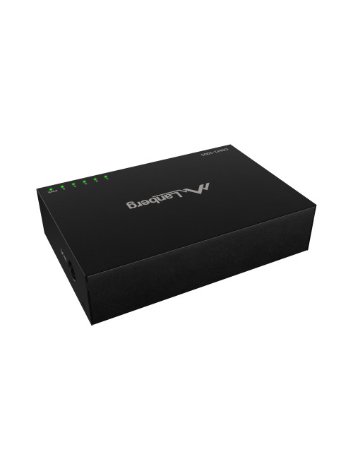 Lanberg Switch 5x1GB/s Unmanagment Gigabit Ethernet Desktop 12V metal case | DSM1-1005 | Unmanaged | Desktop