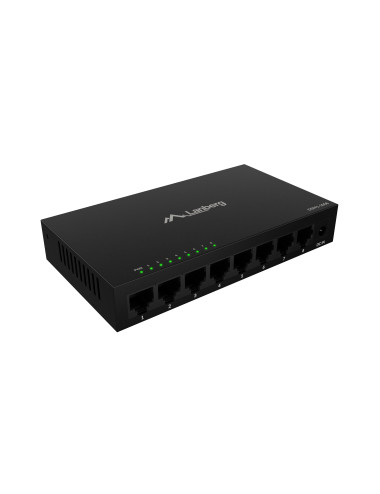 Lanberg Switch 8x1GB/s Unmanagment Gigabit Ethernet Desktop 12V metal case | DSM1-1008
