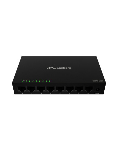 Lanberg Switch 8x1GB/s Unmanagment Gigabit Ethernet Desktop 12V metal case | DSM1-1008
