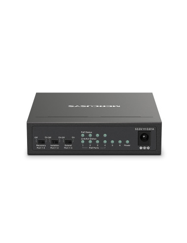 MS106LP | Mercusys 6-Port 10/100 Mbps Desktop Switch with 4-Port PoE+ | Desktop | 10/100 Mbps (RJ-45) ports quantity 6