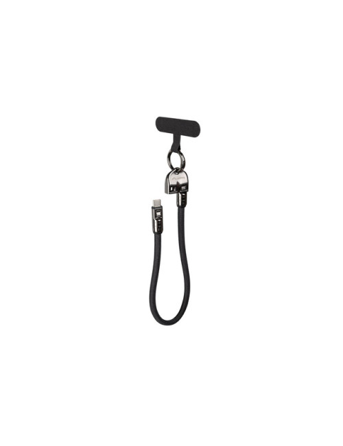 Lanberg USB-C M/M Lanyard/Keychain Cable, 0.3 m, 240 W | CA-CMCM-10LN-0003-BK