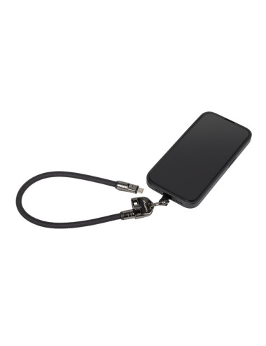 Lanberg USB-C M/M Lanyard/Keychain Cable, 0.3 m, 240 W | CA-CMCM-10LN-0003-BK