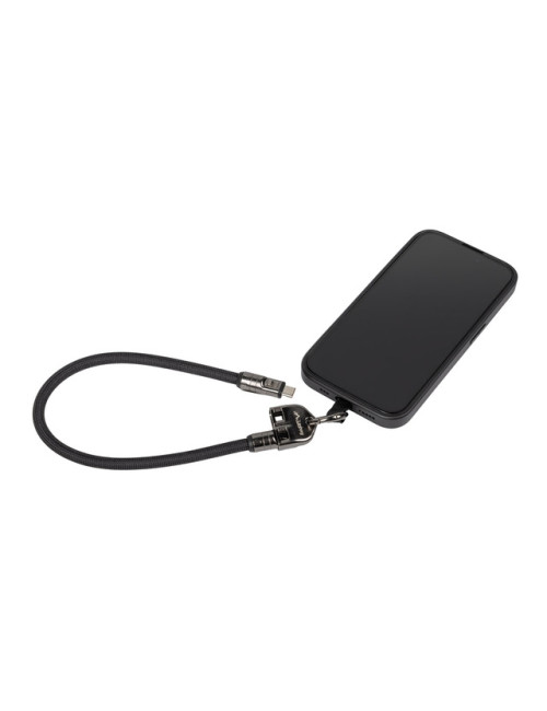 Lanberg USB-C M/M Lanyard/Keychain Cable, 0.3 m, 240 W | CA-CMCM-10LN-0003-BK