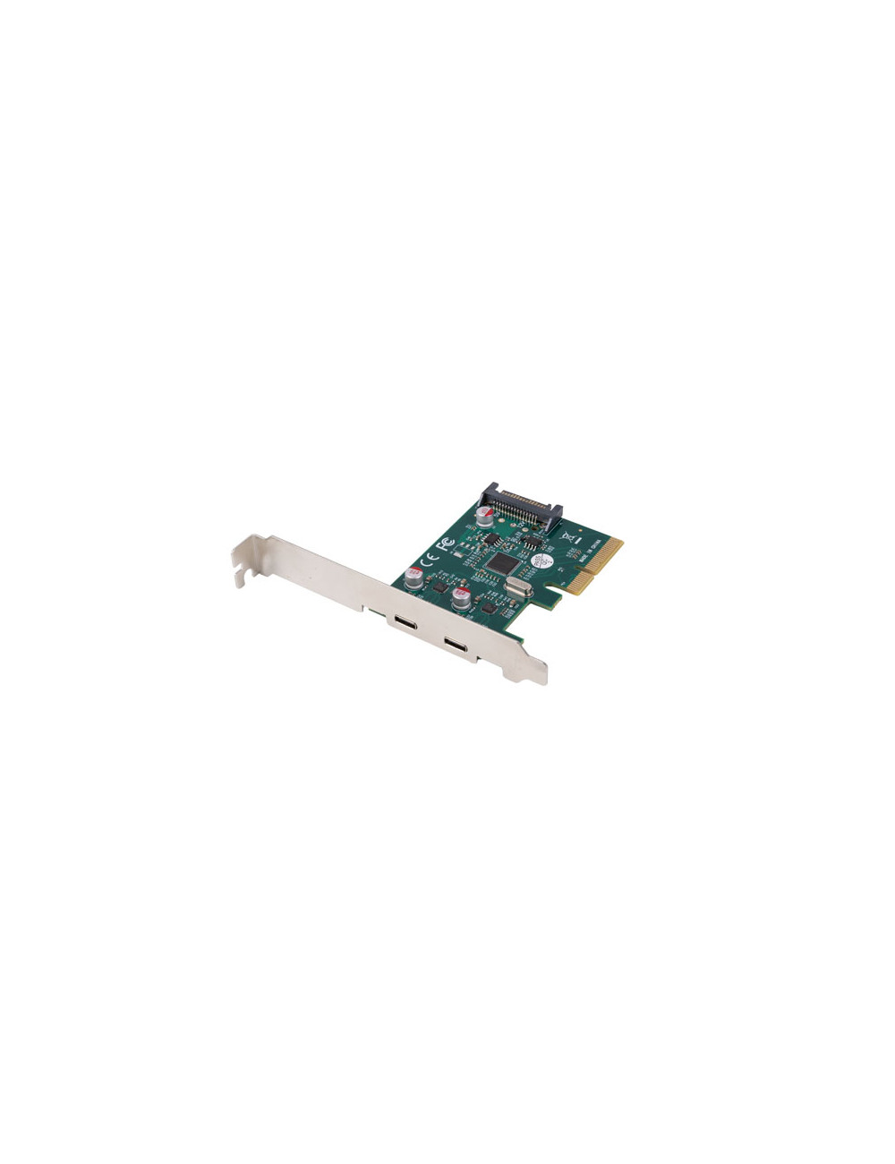 Lanberg PCI-Express X1 Card to 2X USB-C 3.2 GEN 2X1 Low profile | PCE-UC3-002