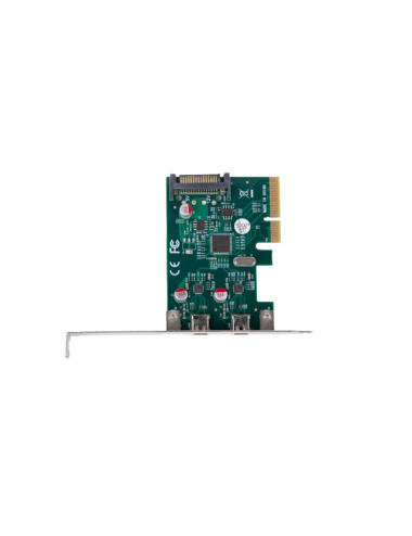 Lanberg PCI-Express X1 Card to 2X USB-C 3.2 GEN 2X1 Low profile | PCE-UC3-002