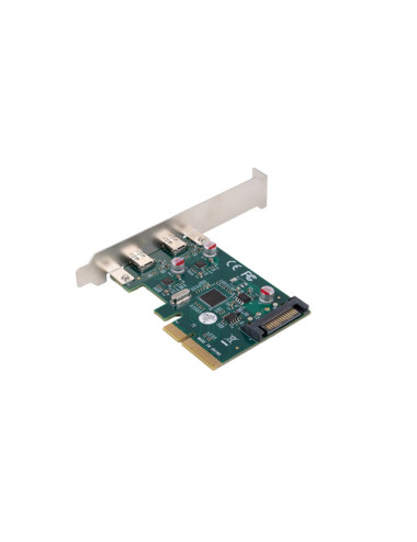 Lanberg PCI-Express X1 Card to 2X USB-C 3.2 GEN 2X1 Low profile | PCE-UC3-002