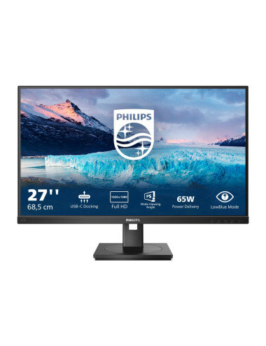 Philips | LCD Monitor | 273S1/00 | 27 " | IPS | FHD | 16:9 | 75 Hz | 4 ms | 1920 x 1080 | 300 cd/m | HDMI ports quantity 1