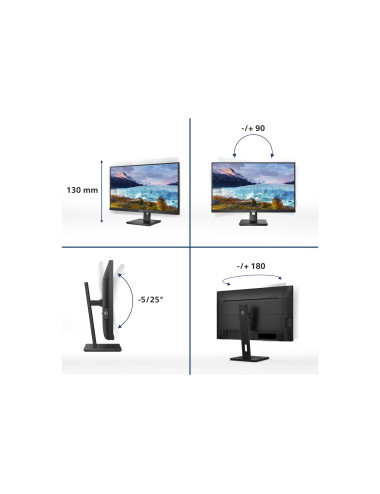 Philips | LCD Monitor | 273S1/00 | 27 " | IPS | FHD | 16:9 | 75 Hz | 4 ms | 1920 x 1080 | 300 cd/m | HDMI ports quantity 1