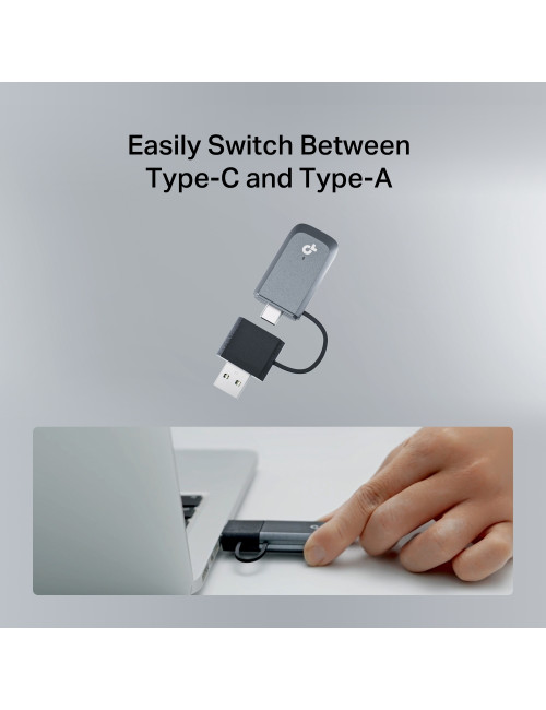 TP-LINK BE6500 Tri-Band Wi-Fi 7 Mini Wireless USB Adapter | Archer TBE400U | 2.4 GHz, 5 GHz, 6 GHz | 802.11ax | MU-MiMO No | no 