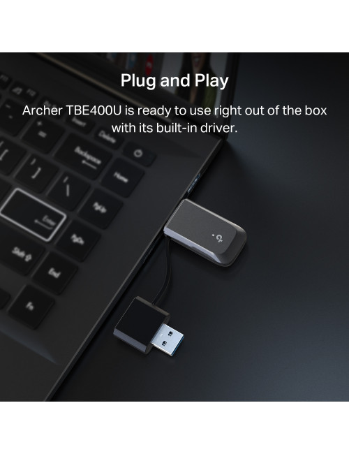 TP-LINK BE6500 Tri-Band Wi-Fi 7 Mini Wireless USB Adapter | Archer TBE400U | 2.4 GHz, 5 GHz, 6 GHz | 802.11ax | MU-MiMO No | no 