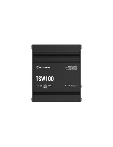 Teltonika Ethernet Switch 5x1GbE, POE af/at (TSW100010040) | TSW100 | Unmanaged | Wall-mountable