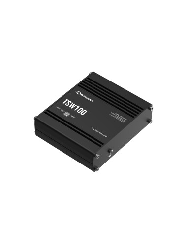 Teltonika Ethernet Switch 5x1GbE, POE af/at (TSW100010040) | TSW100 | Unmanaged | Wall-mountable