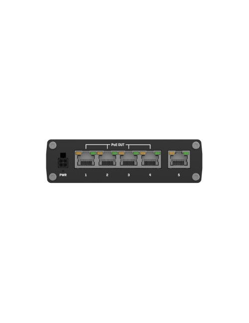 Teltonika Ethernet Switch 5x1GbE, POE af/at (TSW100010040) | TSW100 | Unmanaged | Wall-mountable