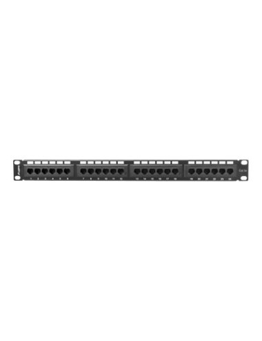 Lanberg | Patch Panel 24 port 1U 19" CAT.5E UTP | PPU5-1024-B | Black