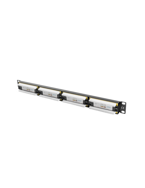 Lanberg | Patch Panel 24 port 1U 19" CAT.5E UTP | PPU5-1024-B | Black