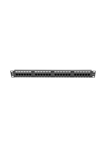 Lanberg | Patch Panel 24 port 1U 19" CAT.5E UTP | PPU5-1024-B | Black