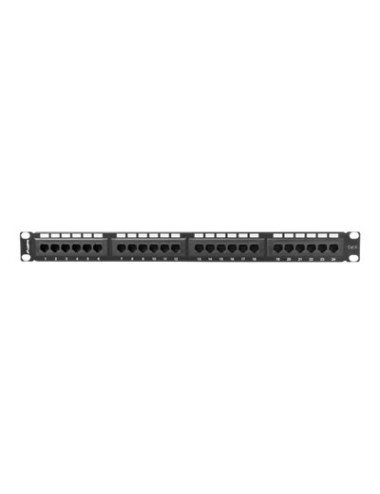 Lanberg | Patch Panel 24 port 1U 19" CAT.6 UTP | PPU6-1024-B | Black