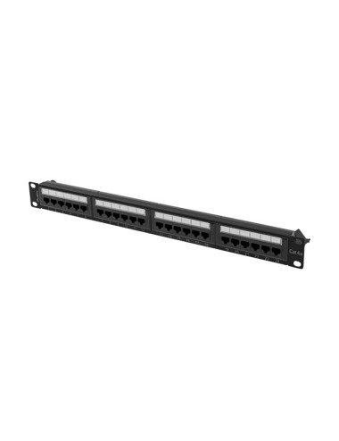 Lanberg | Patch Panel 24 port 1U 19" CAT.6A UTP | PPUA-1024-B | Black