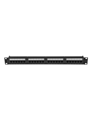 Lanberg | Patch Panel 24 port 1U 19" CAT.6A UTP | PPUA-1024-B | Black