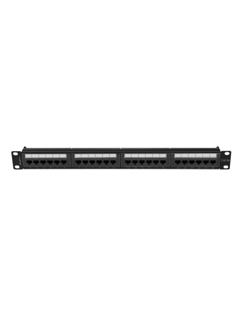 Lanberg | Patch Panel 24 port 1U 19" CAT.6A UTP | PPUA-1024-B | Black