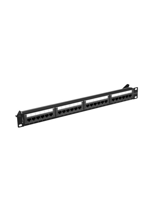 Lanberg | Patch Panel 24 port 1U 19" CAT.6A UTP | PPUA-1024-B | Black