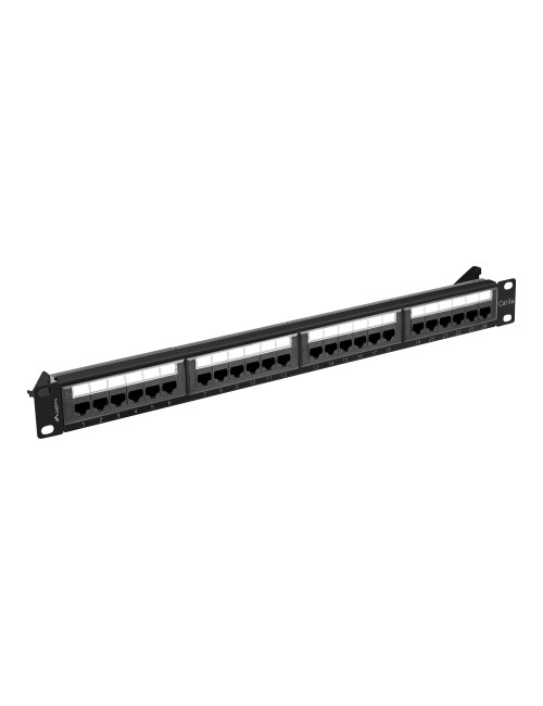 Lanberg | Patch Panel 24 port 1U 19" CAT.6A UTP | PPUA-1024-B | Black