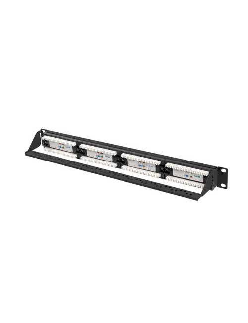 Lanberg | Patch Panel 24 port 1U 19" CAT.6A UTP | PPUA-1024-B | Black