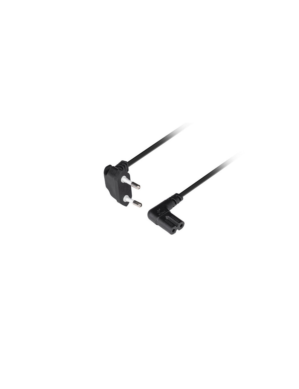 Lanberg CEE 7/16 to IEC 320 C7 Euro (radio) power cord 3m angled VDE | CA-C7CA-12CC-0030-BK