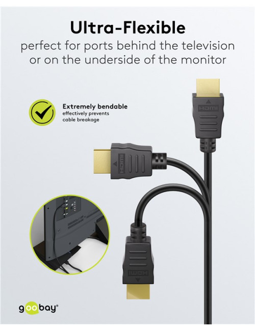 Goobay 80102 HDMI High Speed Cable with Ethernet | Soft | 1.5 m