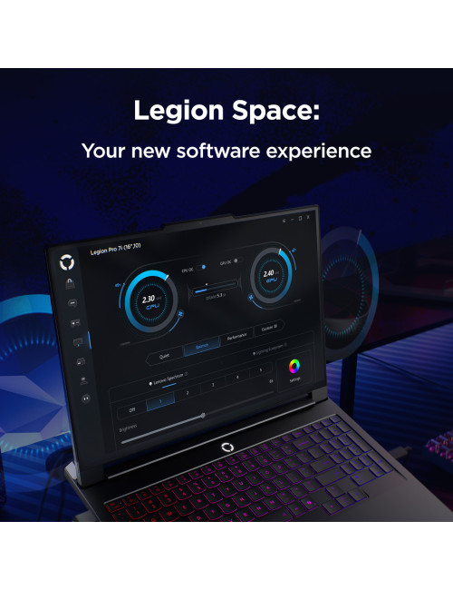 Lenovo Legion Pro 7 16IAX10H | Eclipse Black | 16 " | OLED | WQXGA | 2560 x 1600 pixels | Intel Core Ultra 9 | 275HX | 32 GB | C