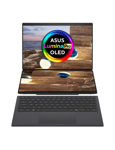 Asus | Zenbook Duo UX8407AA-SN066W | Moher Gray | 14 " | OLED | Touchscreen | 2.8K | 2880 x 1800 pixels | 144 Hz | Anti-Reflecti