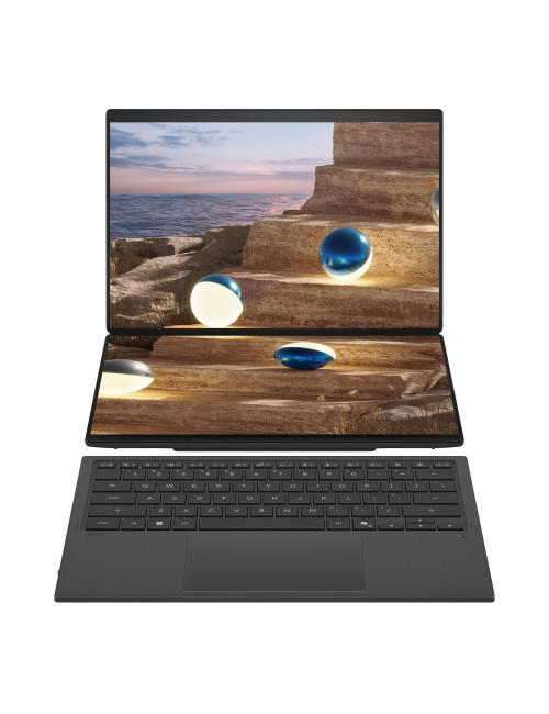 Asus | Zenbook Duo UX8407AA-SN066W | Moher Gray | 14 " | OLED | Touchscreen | 2.8K | 2880 x 1800 pixels | 144 Hz | Anti-Reflecti
