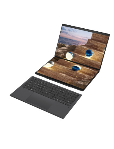 Asus | Zenbook Duo UX8407AA-SN066W | Moher Gray | 14 " | OLED | Touchscreen | 2.8K | 2880 x 1800 pixels | 144 Hz | Anti-Reflecti