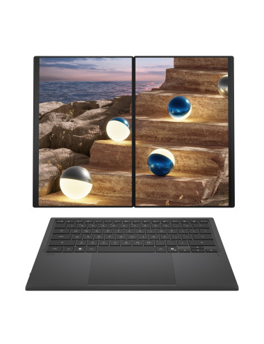 Asus | Zenbook Duo UX8407AA-SN066W | Moher Gray | 14 " | OLED | Touchscreen | 2.8K | 2880 x 1800 pixels | 144 Hz | Anti-Reflecti