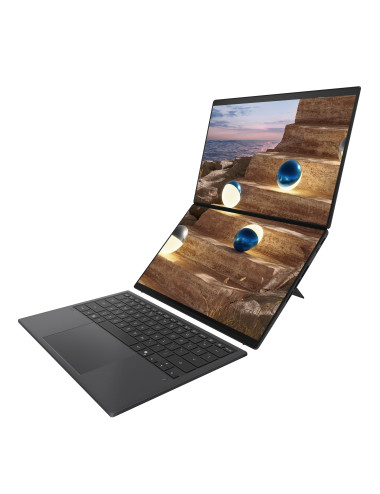 Asus | Zenbook Duo UX8407AA-SN066W | Moher Gray | 14 " | OLED | Touchscreen | 2.8K | 2880 x 1800 pixels | 144 Hz | Anti-Reflecti
