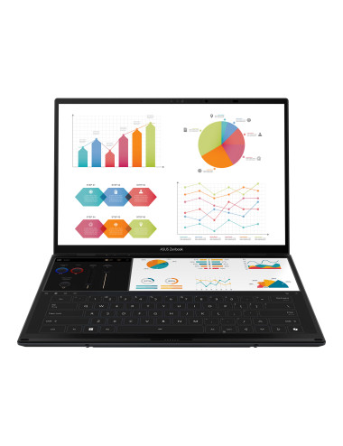 Asus | Zenbook Duo UX8406CA-QL287W | Inkwell Gray | 14 " | OLED | Touchscreen | FHD | 1920 x 1200 pixels | Intel Core Ultra 7 | 