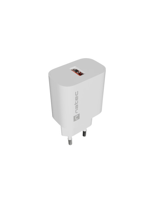 Natec Ribera USB Charger 1X USB-A 18W, White