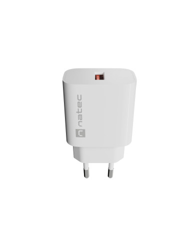 Natec Ribera USB Charger 1X USB-A 18W, White