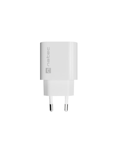 Natec Ribera USB Charger 1X USB-A + 1X USB-C 20W, White