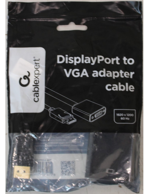 SALE OUT. Gembird DisplayPort to VGA adapter cable Black | Gembird Adapter cable | DisplayPort | VGA | DAMAGED PACKAGING